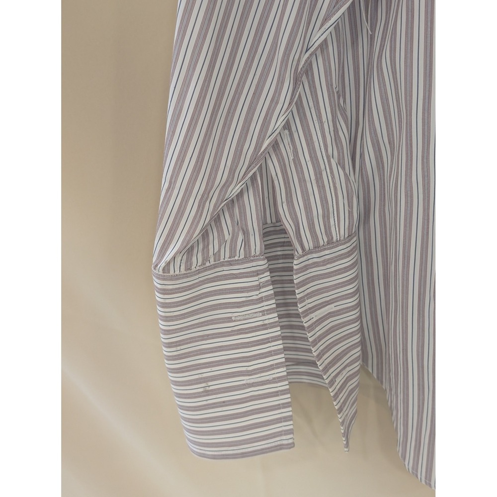 Tom James Custom Tailored Striped Long Sleeve Dress Shirt 16.5 /‎ 39 - Picture 4 of 8